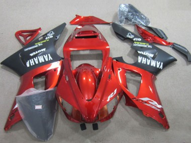 Yamaha YZF R1 Motorrad Verkleidung 1998-1999 - Rot Schwarz Weiss Aufkleber