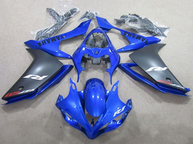 Yamaha YZF R1 Motorrad Verkleidung 2007-2008 - Blau Matt Schwarz