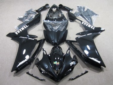 Yamaha YZF R1 Motorrad Verkleidung 2007-2008 - Glanzendes Schwarz Weiss Aufkleber