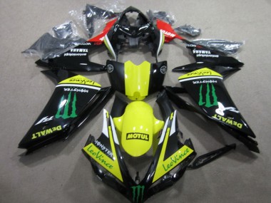 Yamaha YZF R1 Motorrad Verkleidung 2007-2008 - Rot Gelb Schwarz Grun Monster Motul Leovince