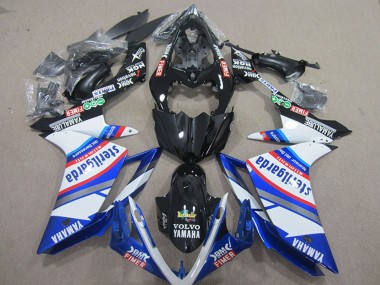 Yamaha YZF R1 Motorrad Verkleidung 2007-2008 - Weiss Blau Schwarz Volvo Fimer Sterilgarda