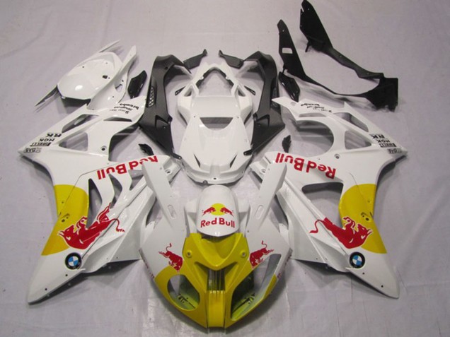 BMW S1000RR Motorrad Verkleidung 2009-2014 - Weiss Gelb Red Bull