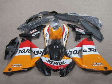 Honda CBR125R Motorrad Verkleidung 2011-2016 - Orange Weiss Rot Glanzendes Schwarz Repsol