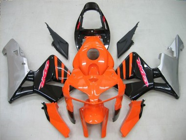 Honda CBR600RR Motorrad Verkleidung 2005-2006 - Orange Schwarz Silber