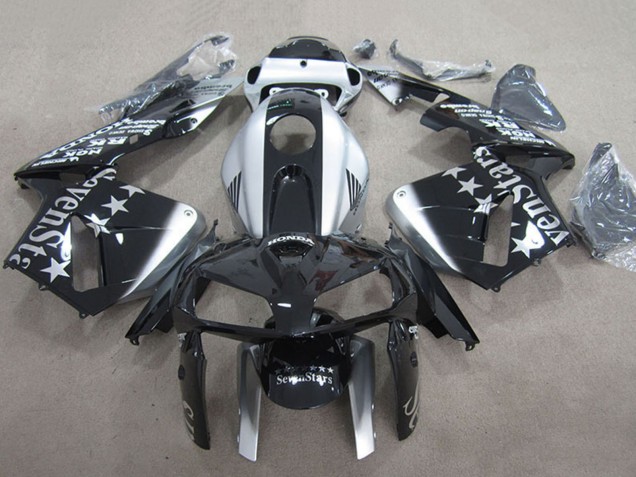Honda CBR600RR Motorrad Verkleidung 2007-2008 - Silber Glanzendes Schwarz SevenStars