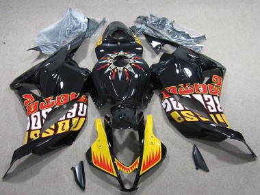 Honda CBR600RR Motorrad Verkleidung 2009-2012 - Gelb Glanzendes Schwarz Rot Rossi