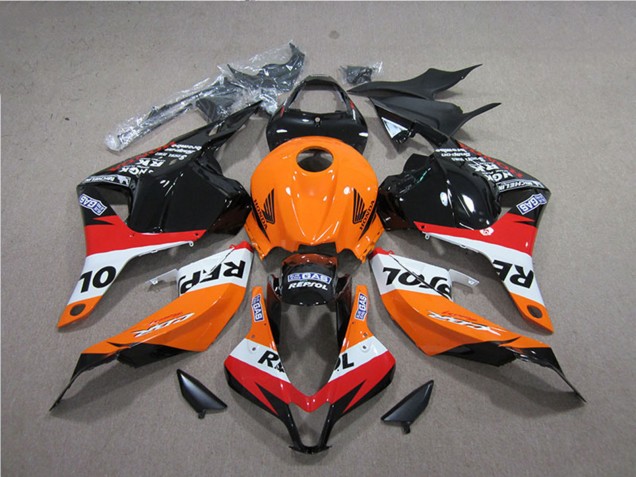 Honda CBR600RR Abs Verkleidungen 2009-2012 - Orange Weiss Rot Glanzendes Schwarz Repsol
