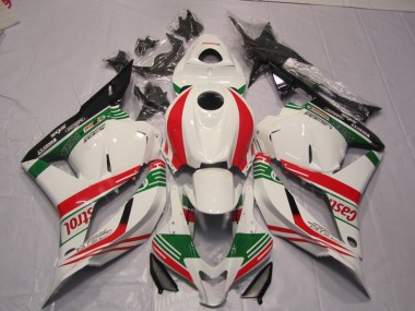 Honda CBR600RR Motorrad Verkleidung 2009-2012 - Weiss Rot Grun Castrol