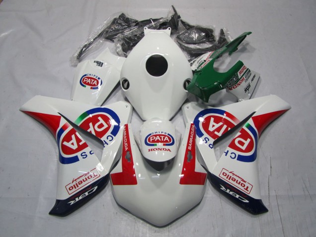 Honda CBR1000RR Motorrad Verkleidung 2008-2011 - Weiss Rot Blau Pata