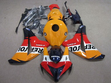 Honda CBR1000RR Motorrad Verkleidungen Kit 2008-2011 - Orange Weiss Rot Glanzendes Schwarz Repsol