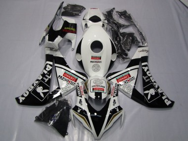 Honda CBR1000RR Motorrad Verkleidung 2008-2011 - Weiss Glanzendes Schwarz Denso Playboy