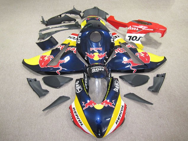 Honda CBR1000RR Motorrad Verkleidung 2008-2011 - Dunkel Blau Gelb Rot Repsol Red Bull