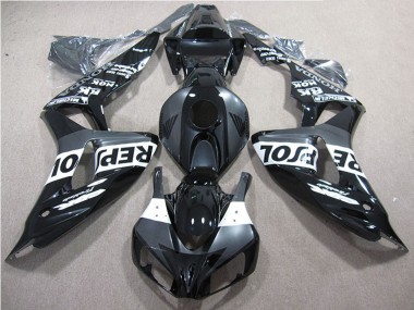 Honda CBR1000RR Motorrad Verkleidung 2006-2007 - Glanzendes Schwarz Grau Weiss Repsol