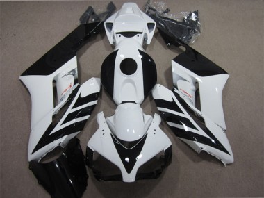 Honda CBR1000RR Motorrad Verkleidung 2004-2005 - Weiss Glanzendes Schwarz Streifen