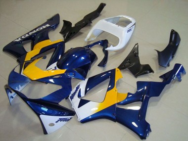 Honda CBR900RR 929 Motorrad Verkleidung 2000-2001 - Weiss Blau Gelb