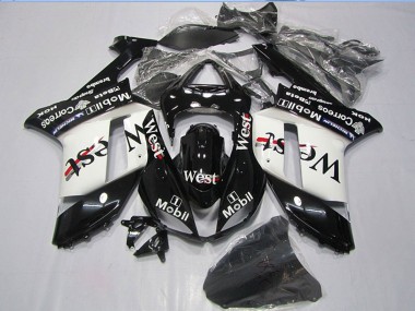 Kawasaki ZX6R Motorrad Verkleidung 2007-2008 - Schwarz West Mobil