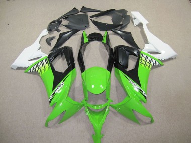 Kawasaki ZX10R Motorrad Verkleidung Kit 2008-2010 - Weiss Grun Schwarz