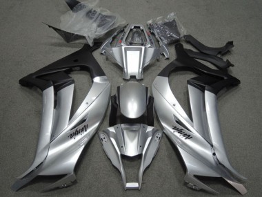 Kawasaki ZX10R Motorrad Verkleidung 2011-2015 - Silber Matt Schwarz