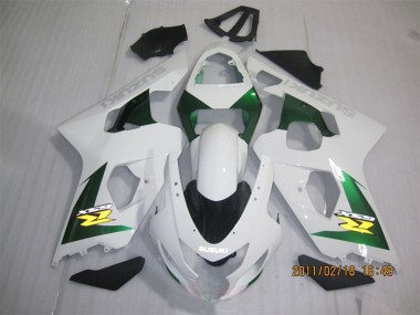 Suzuki GSXR 600 Motorrad Verkleidung 2004-2005 - Weiss Grun Gelb Schwarz