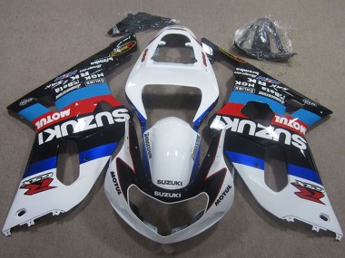Suzuki GSXR 750 Motorrad Verkleidung 2001-2003 - Weiss Blau Rot Schwarz Motul