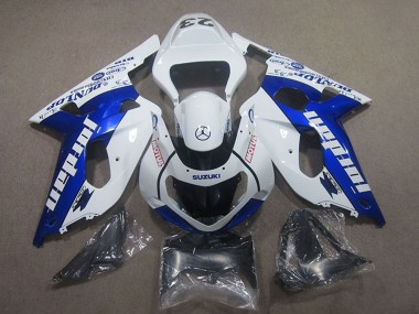 Suzuki GSXR 750 Motorrad Verkleidung 2001-2003 - Weiss Blau Motul Jordan