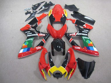 Suzuki GSXR 750 Motorrad Verkleidung 2006-2007 - Rot Schwarz Gelb Grun JOMO