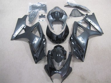 Suzuki GSXR 1000 Motorrad Verkleidung 2007-2008 - Glanzendes Schwarz Matt Schwarz