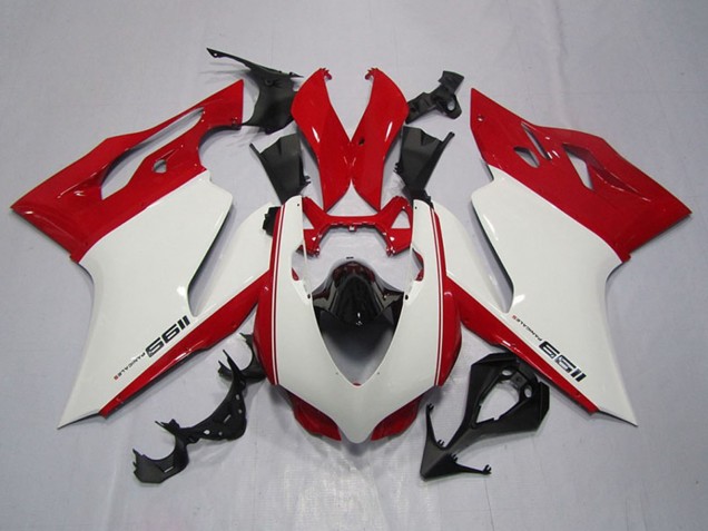 Ducati 1199 Motorrad Verkleidung 2011-2014 - Weiss Rot Schwarz