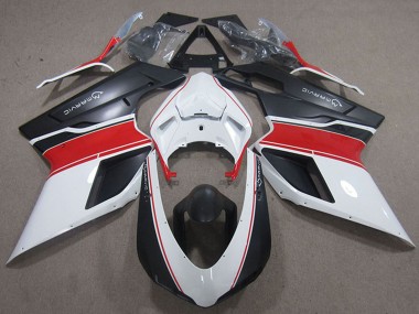 Ducati 848 1098 1198 Motorrad Verkleidung 2007-2014 - Weiss Rot Matt Schwarz Marvic