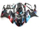 BMW S1000RR Motorrad Verkleidung 2015-2016 - Blau Rot Carbonfaser