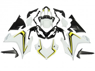Honda CBR500R Motorrad Verkleidung 2022-2023 - Weiss Neon Gelb Matt Schwarz
