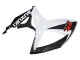 Suzuki GSXR 600/750 Motorrad Verkleidung 2006-2007 - Schwarz Weiss Carbonfaser Stil